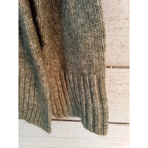 Ella Moss Women's Relaxed Boyfriend Fit Button-Up Cardigan, Green/Gray Small - Picture 4 of 11